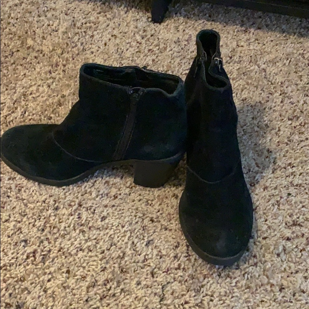 Black Suede Ankle Booties